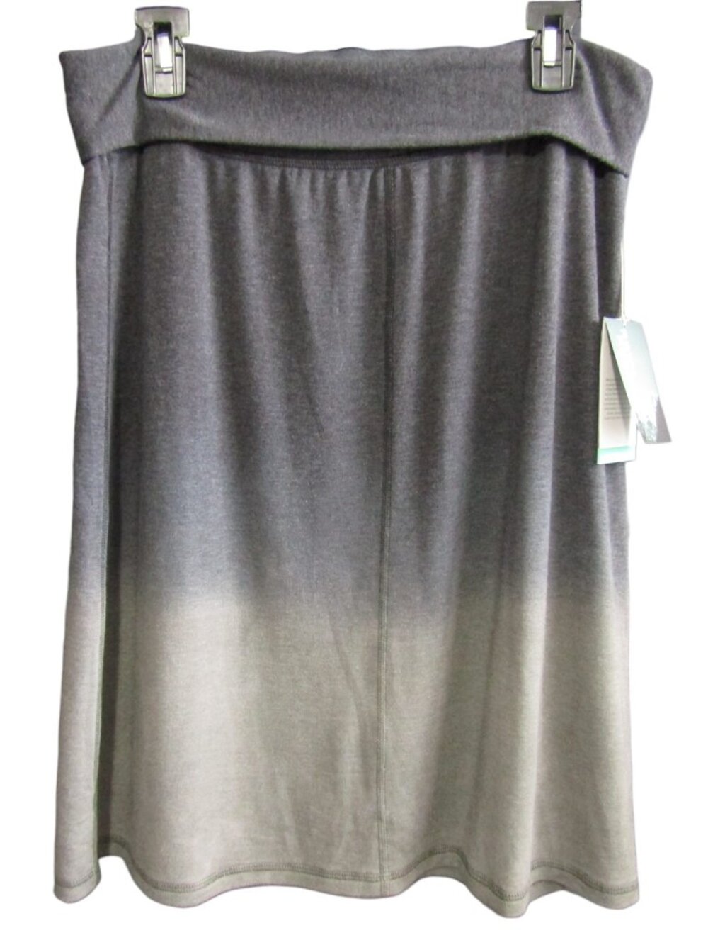 Royal Robbins Sunset Skirt Womens Size M Black Gray Ombre Foldover Waist New Tag